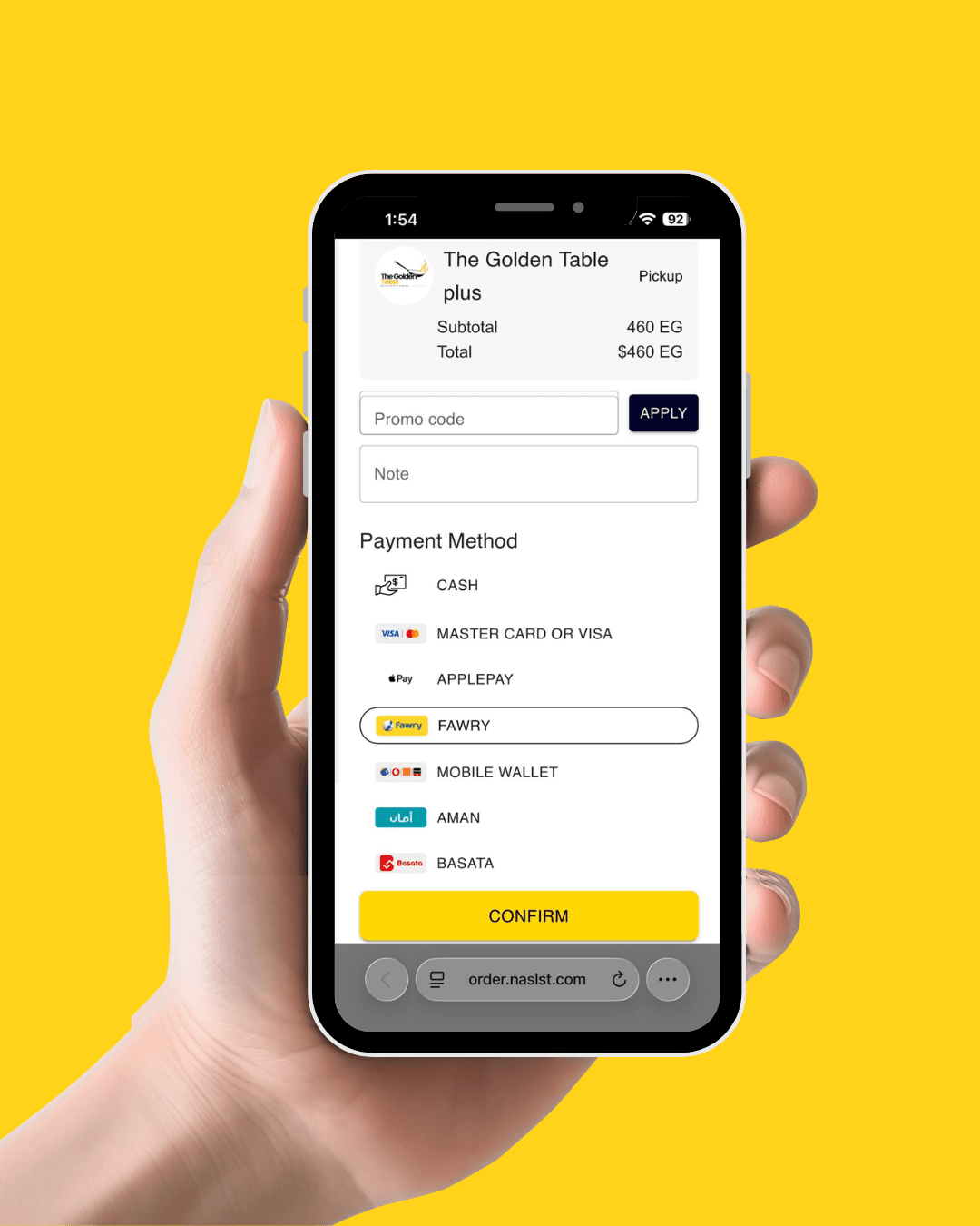 NASLST online payments screen